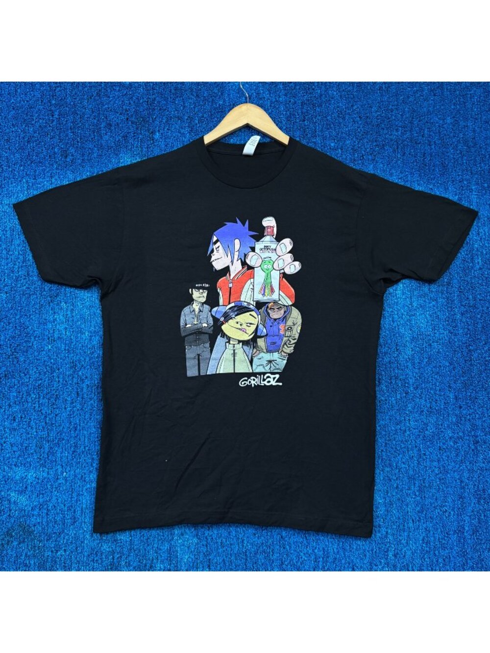 Gorillaz Inky Octopuss Car Paint Poster Trip Hop Band Tee L